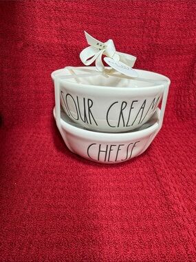 Rae Dunn Sour Cream and Cheese Bowls